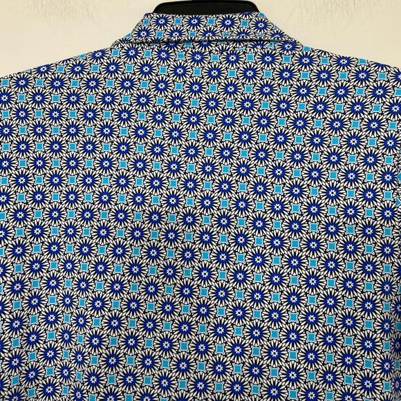Land’s End Blue Geometric Print 1/4 Zip  Swim Shirt Rashguard UPF 50 Small - Picture 8 of 11